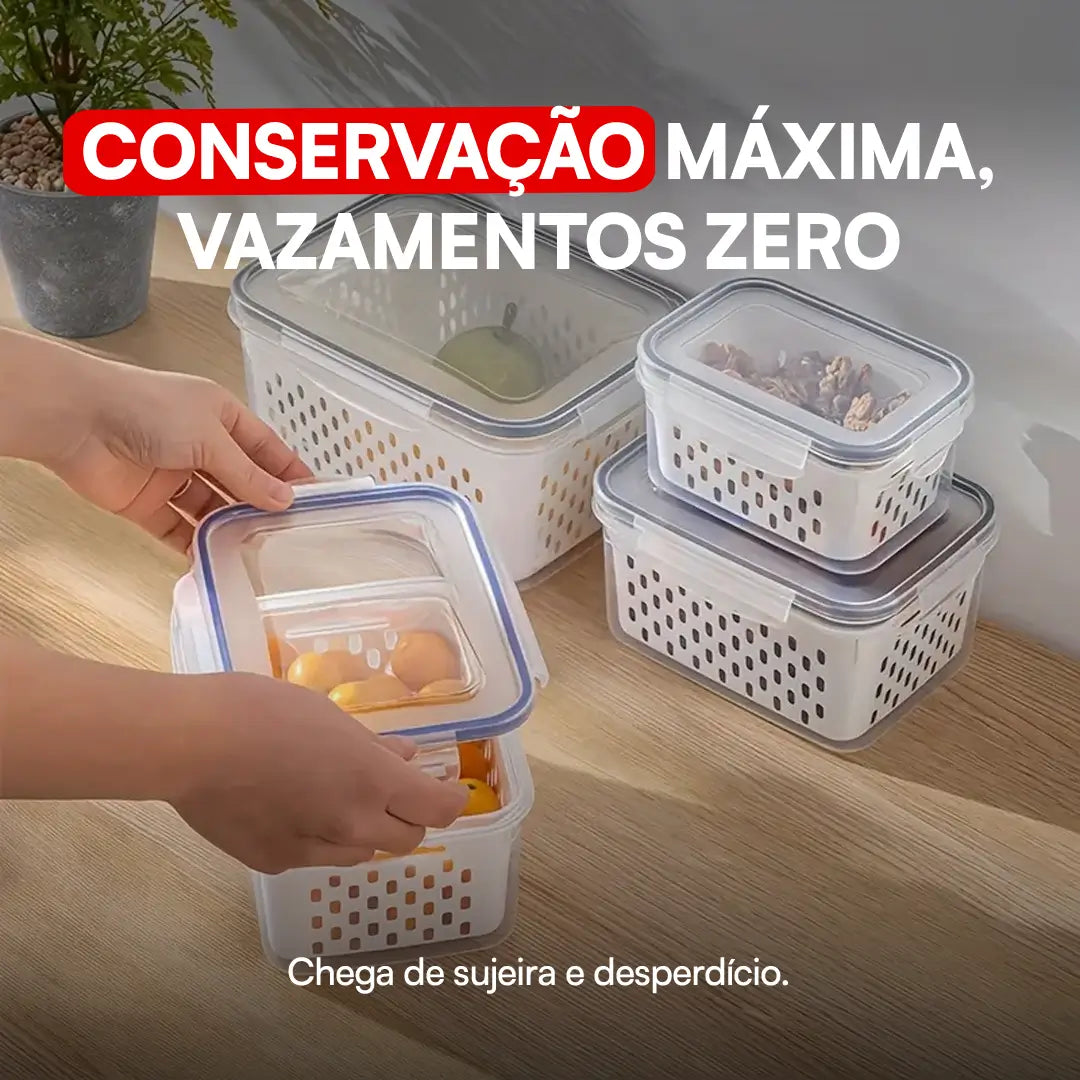 [LEVE 9 PAGUE 1] Kit Marmitas de Vidro Herméticas – Conserva 10x Mais | ÚLTIMAS UNIDADES